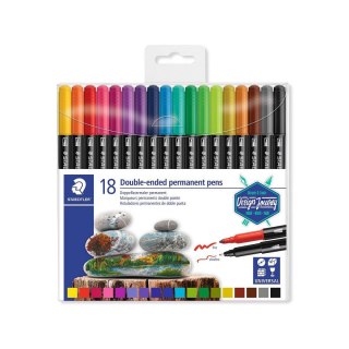 Flamaster Staedtler dwustronne 18 kol. (S 3187 TB18)