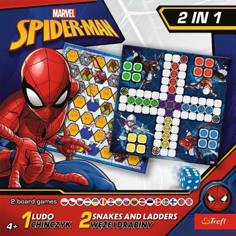 Gra planszowa Trefl 2w1 Chińczyk / Węże i drabiny - Spider-Man Chińczyk, węże i drabiny (02419)