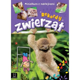 Książeczka edukacyjna Aksjomat Rekordy zwierząt. Minialbum z naklejkami