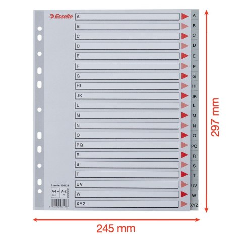 Przekładka alfabetyczna Esselte A4 szara 20k A-Z (100129)