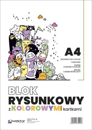 Blok rysunkowy Wektor kolor A4 mix 80g 20k