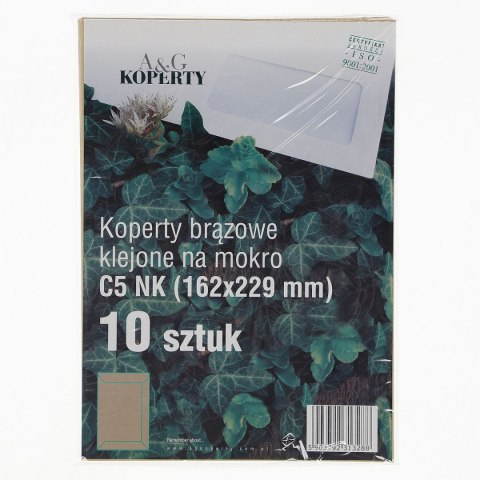 Koperta WZ Eurocopert C5 brązowy [mm:] 162x229 10 sztuk