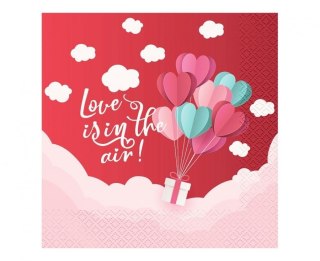 Serwetki Godan Love Is In The Air czerwony papier [mm:] 330x330 (PG-SLC2)