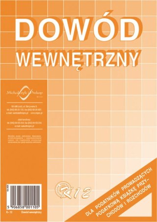 Druk offsetowy Michalczyk i Prokop Dowód wewnętrzny A5 A5 40k. (K-12)