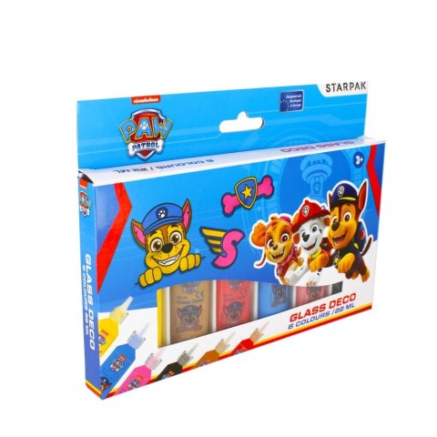 Farba do malowania na szkle Starpak Paw Patrol kolor: mix 6 kolor. (363512)