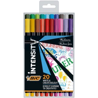 Cienkopis Bic Intensity FINE, mix 20kol. (1011728)