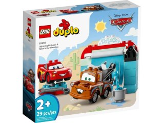 Klocki konstrukcyjne Lego Duplo Disney Zygzak McQueen i Złomek — myjnia (10996)