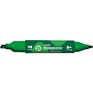 Marker permanentny Tetis Premium, zielony 4,2-5,0mm okrągła/ścięta końcówka (KM502-Z2)