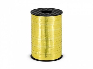 Wstążka Partydeco plastikowa, złoty, 5mm/225m 5x225 [mm x m] złoty (PRM5-019)