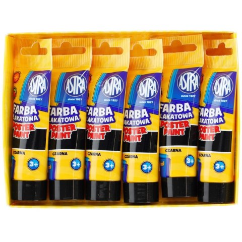 Farby plakatowe Astra kolor: czarny 30ml 1 kolor.