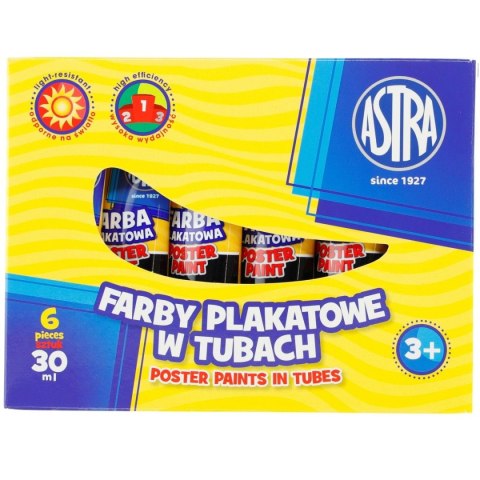 Farby plakatowe Astra kolor: czarny 30ml 1 kolor.