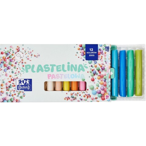 Plastelina Oxford 12 kol. pastelowa mix 200g (400178108)