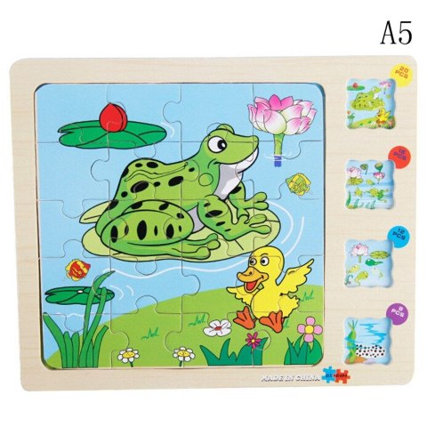 Puzzle Bączek drewniane 4w1 (PD4W12698)