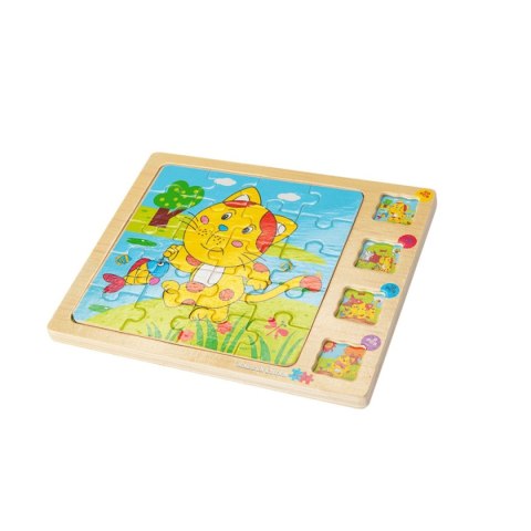 Puzzle Bączek drewniane 4w1 (PD4W12698)