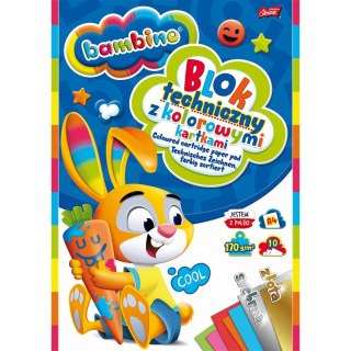 Blok techniczny Unipap Bambino kolor A4 160g 10k [mm:] 210x297