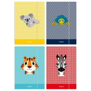 Teczka kartonowa na gumkę Cute animals A4 Herlitz (9582677)