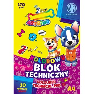 Blok techniczny Artpack ASTRINO A4 mix 170g 10k (106021014)