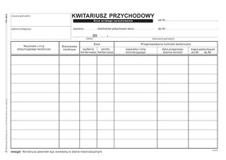 Druk samokopiujący Michalczyk i Prokop Kwitariusz przychodowy A5,oryg.+ 2 kopie A5 60k. (400-3)