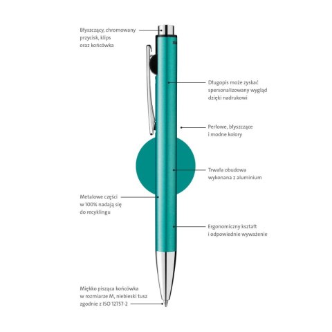 Długopis Pelikan Snap K10 Metallic Turkus turkusowy (824972)