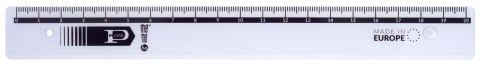 Komplet geometryczny Memobe linijka 20 cm + 2 ołówki 6 el. (MK 109-00)