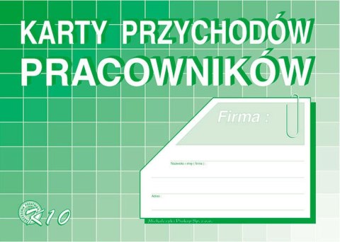 Druk offsetowy Michalczyk i Prokop Karta przychodów pracowników A5 32k. (K-10)