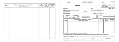 Druk offsetowy Stolgraf Historia choroby Poradni 1/2 A3 100k. (Z3)