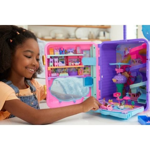 Figurka Mattel Polly Pocket Wakacyjny kurort Zestaw Walizka (HKV43)