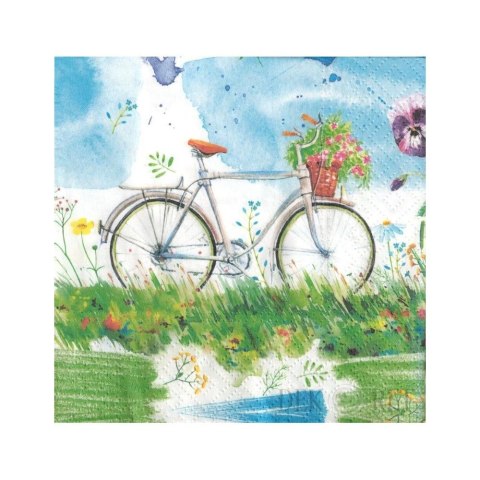 Serwetki Paw Lunch Watercolour Bicycle mix nadruk bibuła [mm:] 330x330 (SDL134700)