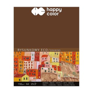 Blok rysunkowy Happy Color rysunkowy eko młody artysta A4 szary 150g 25k (HA 3715 2030-A25)