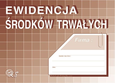 Druk offsetowy Michalczyk i Prokop Ewidencja środków trwałych A5 A5 32k. (K-8)