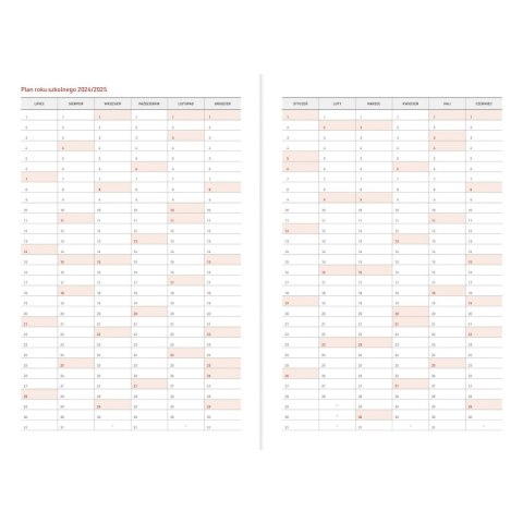 Kalendarz nauczyciela książkowy (terminarz) B5TN060B- Wydawnictwo Wokół Nas 2024/2025 B5 PCV bezbarwny B5 (graffiri)