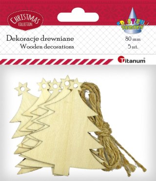 Ozdoba drewniana Titanum Craft-Fun Series zawieszka choinka (5903714533671)