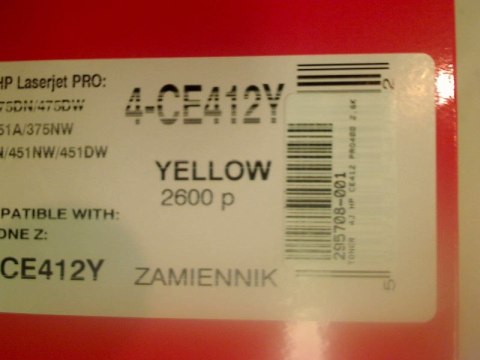 Toner 4Jets pro 400 / 300 ce412 HP yellow