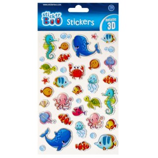 Naklejka (nalepka) Stickerboo S-Boo Metalic 3d Rybki (493714)