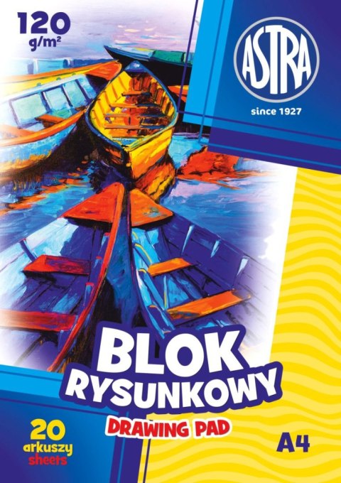 Blok rysunkowy Class Investment A4 biały 120g 20k