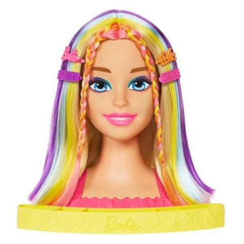 Zestaw piękności Barbie głowa do stylizacji neon blond (HMD78)