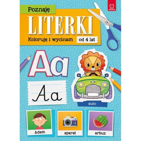 Książeczka edukacyjna Aksjomat Poznaję literki. Koloruję i wycinam