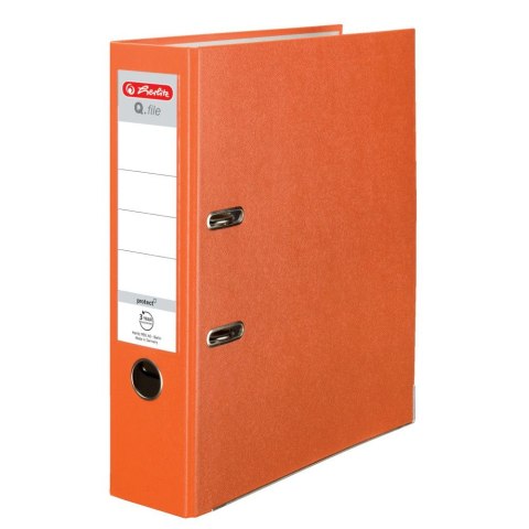 Segregator dźwigniowy Herlitz Q. file Standard A4 80mm pomarańczowy (0011178944)