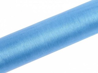 Organza Partydeco Gładka, błękit 0,16x9 [mm x m] niebieska (ORP16-011)