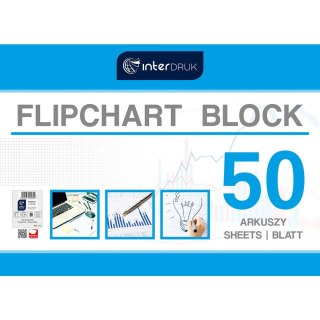 Blok do tablic flipchart Interdruk 50k. 70g krata [mm:] 1000x640 (FLI50#)