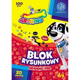 Blok rysunkowy Astra ASTRINO A4 biały 80g 20k (106021011)