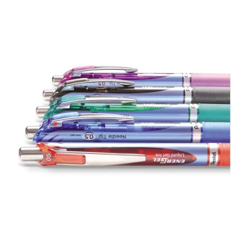 Cienkopis Pentel ENERGEL BLN 75, niebieski 0,25mm 4kol.