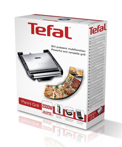 Grill Tefal GC241D38 ( stołowy-zamknięty ; 2000W ; kolor srebrny )