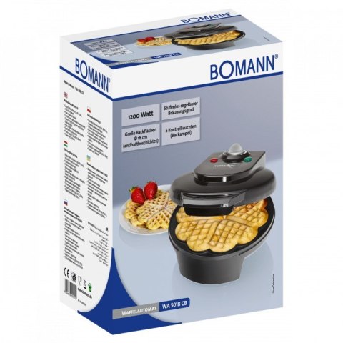 Gofrownica Boman WA 5018 czarna ( 1200W ; kolor czarny )