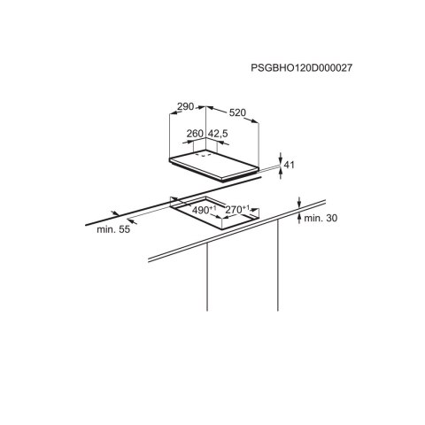 Płyta gazowa dwupolowa ELECTROLUX EGC3322NVK