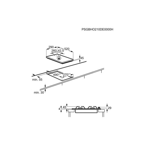 Płyta gazowa dwupolowa ELECTROLUX EGC3322NVK