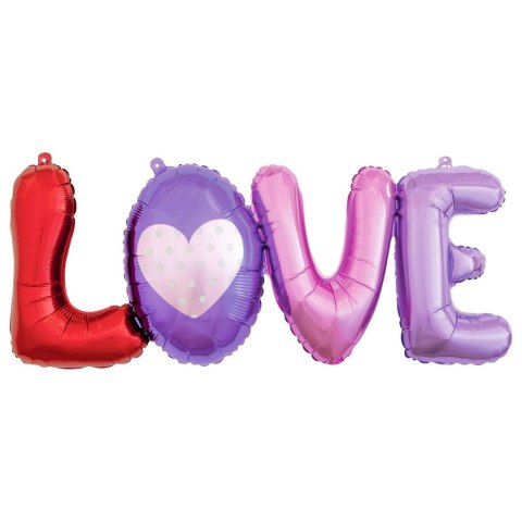 Balon foliowy Godan Litery LOVE, 74x29 cm (BF-LTLV)