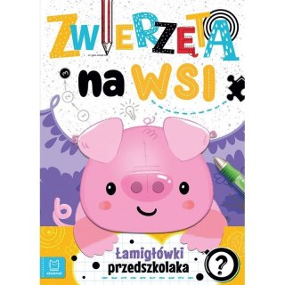 Książeczka edukacyjna Aksjomat Zwierzęta na wsi. Łamigłówki przedszkolaka