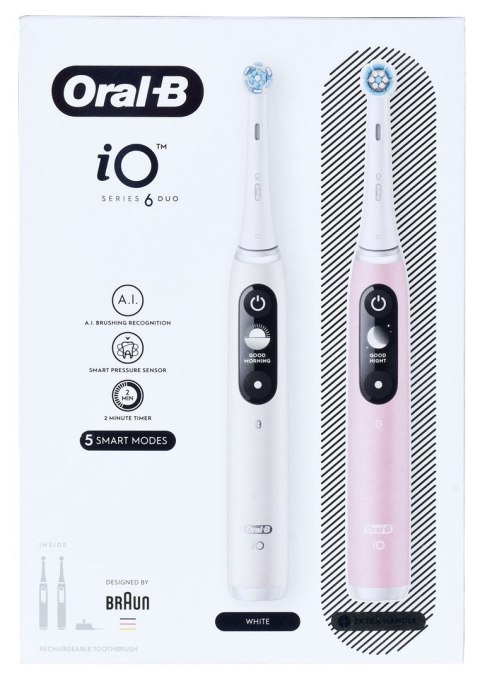 Braun Oral-B iO6 DuoPack White/Pink