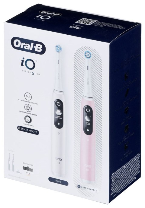 Braun Oral-B iO6 DuoPack White/Pink